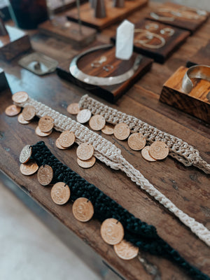 Vintage Coins Belt in Macrame | DEL 20