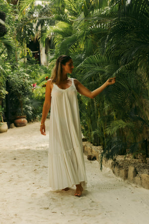 Beach Ruffle Maxi Dress | BACALAR RUFFLE