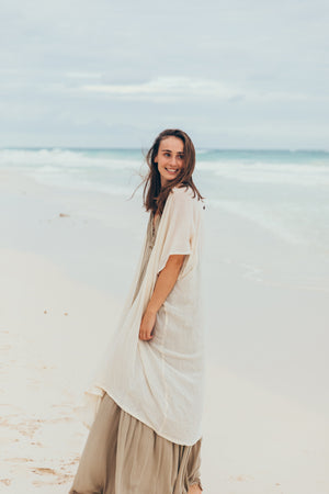 TULUM Beach Cover-Up with Open Side Slits
