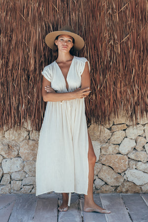 PICH Beach Cover-Up Dress with Open Side Slits
