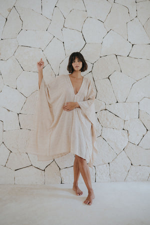 MÉRIDA Short Kaftan Dress | Organic Cotton Edition