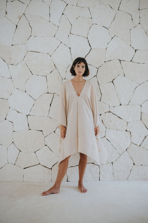 MÉRIDA Short Kaftan Dress | Organic Cotton Edition