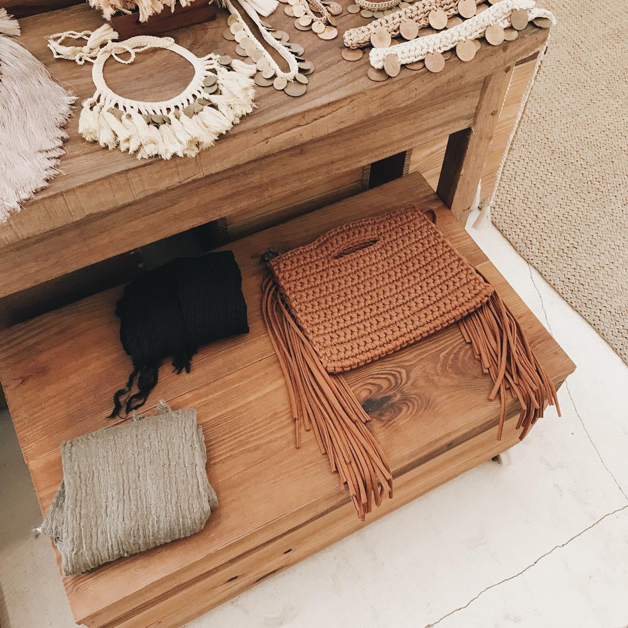 Side Fringed Clutch Bag